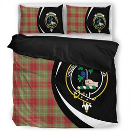ScotsTee Shop Scottish Burnett of Powis Weathered Clan Badge Tartan Bedding Set Circle Style