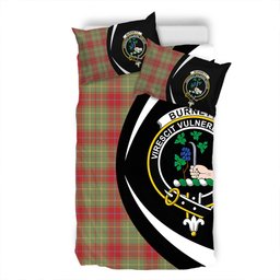 ScotsTee Shop Scottish Burnett of Powis Weathered Clan Badge Tartan Bedding Set Circle Style