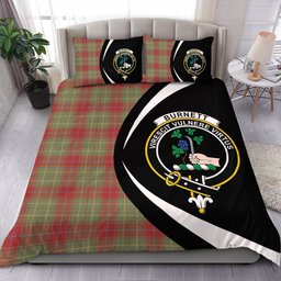 ScotsTee Shop Scottish Burnett of Powis Weathered Clan Badge Tartan Bedding Set Circle Style