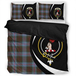 ScotsTee Shop Scottish Brodie Hunting Weathered Clan Badge Tartan Bedding Set Circle Style