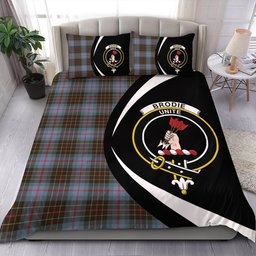 ScotsTee Shop Scottish Brodie Hunting Weathered Clan Badge Tartan Bedding Set Circle Style