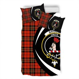 ScotsTee Shop Scottish Brodie Red Ancient Clan Badge Tartan Bedding Set Circle Style