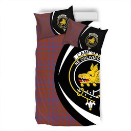 ScotsTee Shop Scottish Campbell of Loudon Plaid Ancient 2 Clan Badge Tartan Bedding Set Circle Style