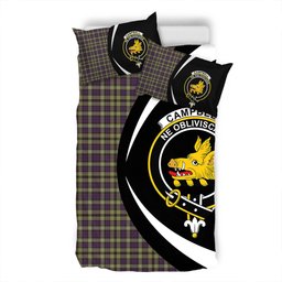 ScotsTee Shop Scottish Campbell of Argyll 1815 Weathered 2 Clan Badge Tartan Bedding Set Circle Style