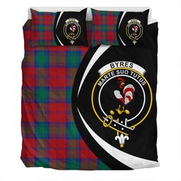 ScotsTee Shop Scottish Byres Clan Badge Tartan Bedding Set Circle Style