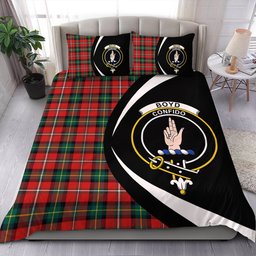 ScotsTee Shop Scottish Boyd Modern Clan Badge Tartan Bedding Set Circle Style