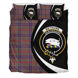 ScotsTee Shop Scottish Bethune Weathered Clan Badge Tartan Bedding Set Circle Style