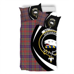 ScotsTee Shop Scottish Bethune Weathered Clan Badge Tartan Bedding Set Circle Style