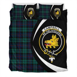 ScotsTee Shop Scottish Campbell of Cawdor Modern 2 Clan Badge Tartan Bedding Set Circle Style