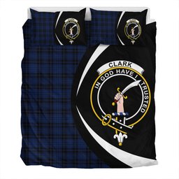 ScotsTee Shop Scottish Clark (Clergy) Modern Clan Badge Tartan Bedding Set Circle Style