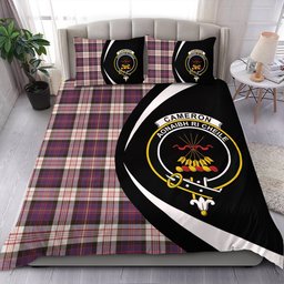 ScotsTee Shop Scottish Cameron of Erracht Dress #2 Weathered 2 Clan Badge Tartan Bedding Set Circle Style
