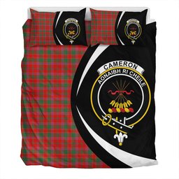 ScotsTee Shop Scottish Cameron of Lochiel #2 Modern 2 Clan Badge Tartan Bedding Set Circle Style