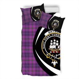 ScotsTee Shop Scottish Bryson Weathered Clan Badge Tartan Bedding Set Circle Style