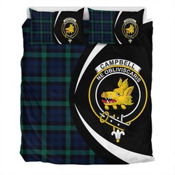 ScotsTee Shop Scottish Campbell of Glenlyon Modern 2 Clan Badge Tartan Bedding Set Circle Style