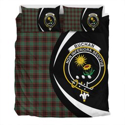 ScotsTee Shop Scottish Buchan Ancient Clan Badge Tartan Bedding Set Circle Style