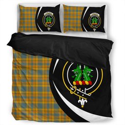 ScotsTee Shop Scottish Carlisle (Carlill) Weathered Clan Badge Tartan Bedding Set Circle Style