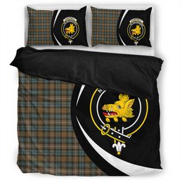 ScotsTee Shop Scottish Campbell of Argyll Weathered 2 Clan Badge Tartan Bedding Set Circle Style