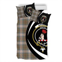 ScotsTee Shop Scottish Brodie Silver (Brodie Muted) Ancient Clan Badge Tartan Bedding Set Circle Style