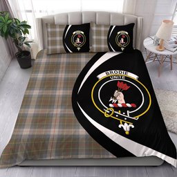 ScotsTee Shop Scottish Brodie Silver (Brodie Muted) Ancient Clan Badge Tartan Bedding Set Circle Style