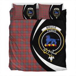ScotsTee Shop Scottish Bruce Weathered Clan Badge Tartan Bedding Set Circle Style