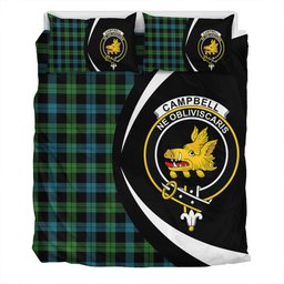 ScotsTee Shop Scottish Campbell of Lochawe Ancient 2 Clan Badge Tartan Bedding Set Circle Style