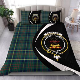 ScotsTee Shop Scottish Cameron of Lochiel Hunting Modern 2 Clan Badge Tartan Bedding Set Circle Style
