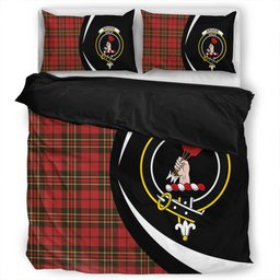 ScotsTee Shop Scottish Brodie Red Weathered Clan Badge Tartan Bedding Set Circle Style