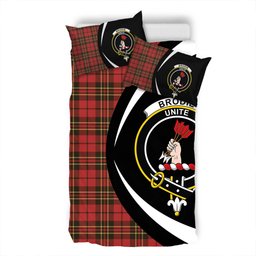 ScotsTee Shop Scottish Brodie Red Weathered Clan Badge Tartan Bedding Set Circle Style