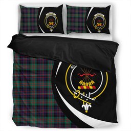 ScotsTee Shop Scottish Cameron of Erracht Modern 2 Clan Badge Tartan Bedding Set Circle Style