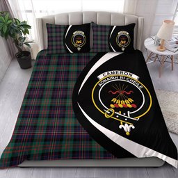 ScotsTee Shop Scottish Cameron of Erracht Modern 2 Clan Badge Tartan Bedding Set Circle Style