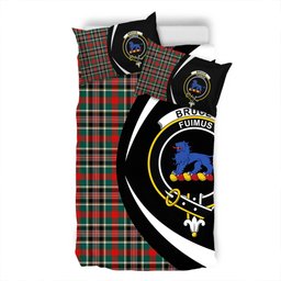 ScotsTee Shop Scottish Bruce of Kinnaird Modern Clan Badge Tartan Bedding Set Circle Style