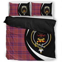 ScotsTee Shop Scottish Cameron of Locheil Weathered 2 Clan Badge Tartan Bedding Set Circle Style