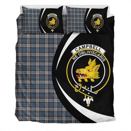 ScotsTee Shop Scottish Campbell of Inveraray Modern 2 Clan Badge Tartan Bedding Set Circle Style