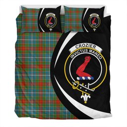 ScotsTee Shop Scottish Crozier Ancient Clan Badge Tartan Bedding Set Circle Style