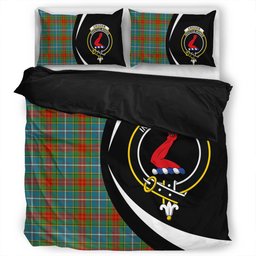 ScotsTee Shop Scottish Crozier Ancient Clan Badge Tartan Bedding Set Circle Style