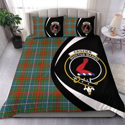 ScotsTee Shop Scottish Crozier Ancient Clan Badge Tartan Bedding Set Circle Style