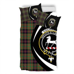 ScotsTee Shop Scottish Cochrane (Cochran) Modern Clan Badge Tartan Bedding Set Circle Style