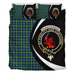 ScotsTee Shop Scottish Farquharson Ancient Clan Badge Tartan Bedding Set Circle Style