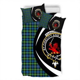 ScotsTee Shop Scottish Farquharson Ancient Clan Badge Tartan Bedding Set Circle Style