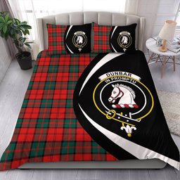 ScotsTee Shop Scottish Dunbar Modern Clan Badge Tartan Bedding Set Circle Style