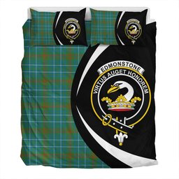 ScotsTee Shop Scottish Edmonstone Ancient Clan Badge Tartan Bedding Set Circle Style