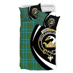 ScotsTee Shop Scottish Edmonstone Ancient Clan Badge Tartan Bedding Set Circle Style