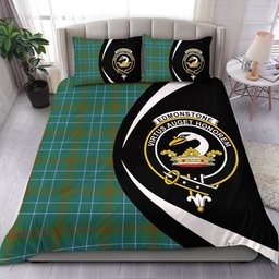 ScotsTee Shop Scottish Edmonstone Ancient Clan Badge Tartan Bedding Set Circle Style