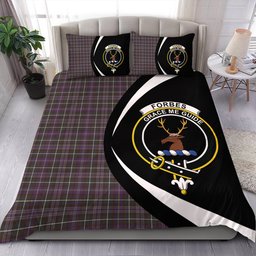 ScotsTee Shop Scottish Forbes of Druinnor Weathered Clan Badge Tartan Bedding Set Circle Style