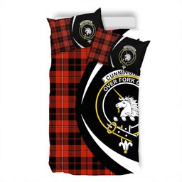 ScotsTee Shop Scottish Cunningham Ancient Clan Badge Tartan Bedding Set Circle Style
