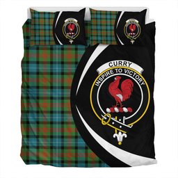 ScotsTee Shop Scottish Curry (Currie) Ancient Clan Badge Tartan Bedding Set Circle Style