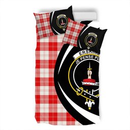 ScotsTee Shop Scottish Erskine Red Clan Badge Tartan Bedding Set Circle Style