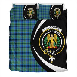 ScotsTee Shop Scottish Falconer Clan Badge Tartan Bedding Set Circle Style