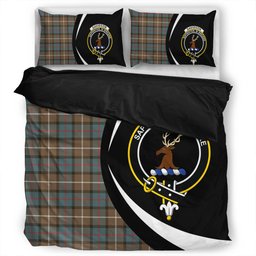 ScotsTee Shop Scottish Davidson of Tulloch Weathered Clan Badge Tartan Bedding Set Circle Style