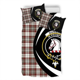 ScotsTee Shop Scottish Dunbar Plaid Weathered Clan Badge Tartan Bedding Set Circle Style